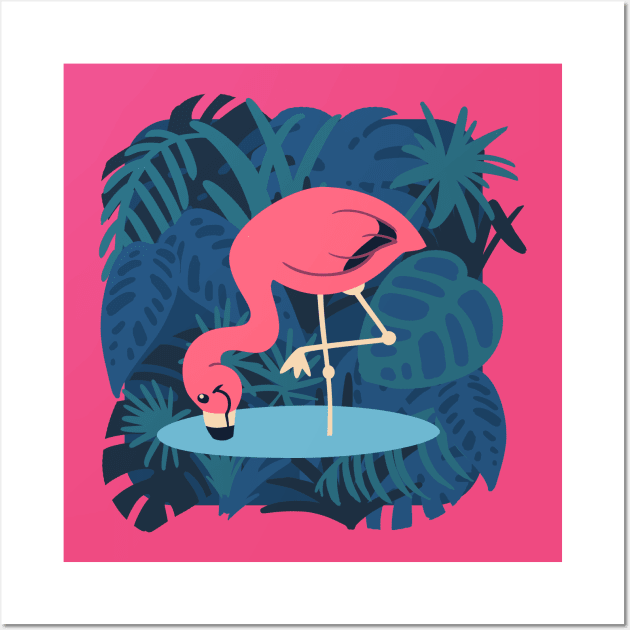 Flamingo Wall Art by Abbilaura